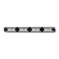 Patch panel RACK QOLTEC 24 porty | kat.5e UTP | Czarny - 1400190