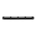 Patch panel RACK QOLTEC 24 porty | kat.5e UTP | Czarny - 982835