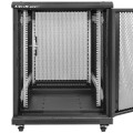 Szafa RACK Qoltec 19" | 15U | 600 x 600 x 855 | perforowane drzwi | stalowa obudowa - 1940310