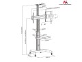 Stand, wózek aluminiowy regulowany do telewizora Maclean MC-801 max 50kg max VESA 600x400 - 1361246