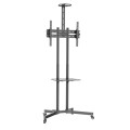 Stojak mobilny Techly 37''-70'', 50kg regulowany, 2xpółka - 1875837