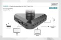 Ramię biurkowe pojedyńcze z zaciskiem DIGITUS 1xLCD z sprężyną gazową i zintegrawaną stacją dokującą max. 30" i 9kg PD 3.0 - 1666630