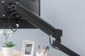 Ramię biurkowe pojedyńcze z zaciskiem DIGITUS 1xLCD z sprężyną gazową i zintegrawaną stacją dokującą max. 30" i 9kg PD 3.0 - 1666634