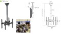 Uchwyt sufitowy Techly 32"-55", 2x45kg na 2 monitory - 968363