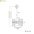 Uchwyt sufitowy Techly 32"-55", 2x45kg na 2 monitory - 1366485