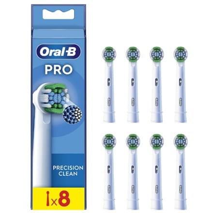Doustny-B | Zestaw szczotek Precision Clean | EB20RX-8 | Głowice | Dla dorosłych | Liczba główek szczoteczki w zestawie: 8 | Biały - 2001468