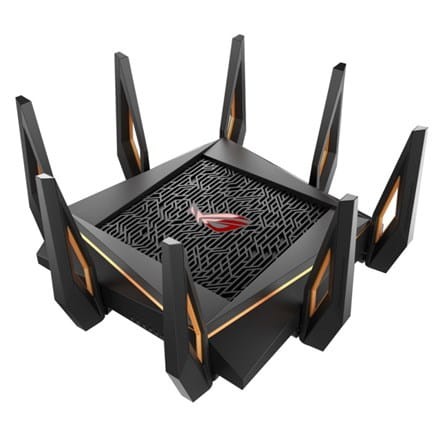 GT-AX11000 Trójzakresowy router do gier WiFi | ROG Rapture | 802.11ax | 4804+1148 Mbit/s | 10/100/1000 Mbit/s | Porty Ethernet LAN (RJ-45) 4 | Obsługa siatki: Tak | Nr MU-MiMO | Brak komórkowego połąc - 2003138