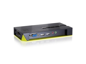 LevelOne KVM-0421 przełącznik KVM Czarny, Zielony