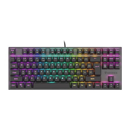 Geneza | THOR 303 TKL | Czarny | Mechaniczna klawiatura do gier | Przewodowe | Światło LED RGB | Stany Zjednoczone | USB typu A | 865 gramów | Wymienne przełączniki "HOT SWAP" - 2007433