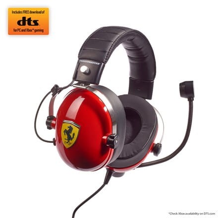 Thrustmaster | Zestaw słuchawkowy do gier | DTS T Racing Scuderia Ferrari Edition | Przewodowe | Nauszne | Czerwony/Czarny - 2007559