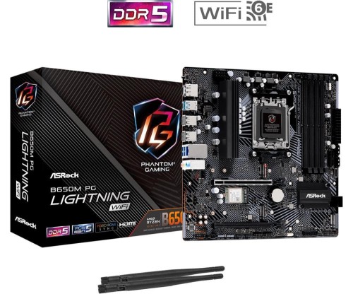 MB AMD B650 SAM5 MATX/B650M PG LIGHTNING WIFI ASROCK - 2012298