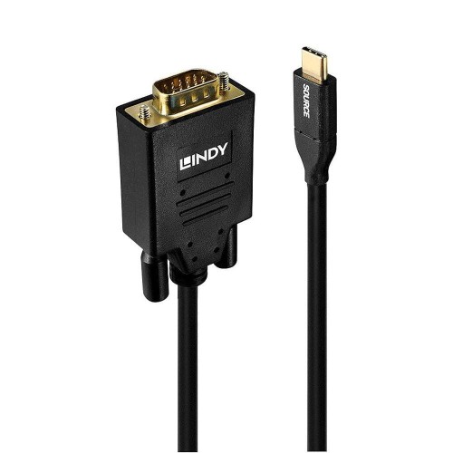 Adapter LINDY USB-C - VGA 0,5m Czarny - 1629936