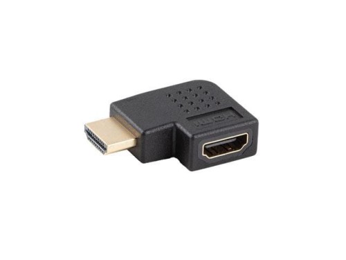 Adapter Lanberg HDMI(M) -> HDMI(F) 4K kątowy lewo czarny - 1939130