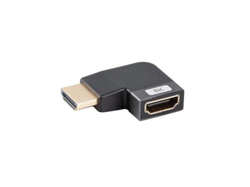 Adapter Lanberg HDMI(F)->HDMI(F) 8K kątowy lewo aluminimum srebrny - 1939134