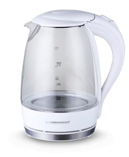 Czajnik szklany Esperanza "Salto angel" 1,7L biały - 996589