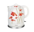 Czajnik elektryczny ceramiczny Maestro MR-066-RED Flowers 1,5l, 1200W biało-czerwony - 885961