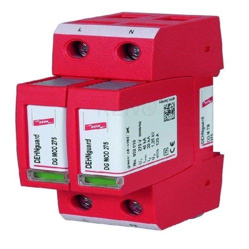 Ogranicznik przepięć AC modułowy DEH Nguard M TN 275 2P Typ II - 1653077