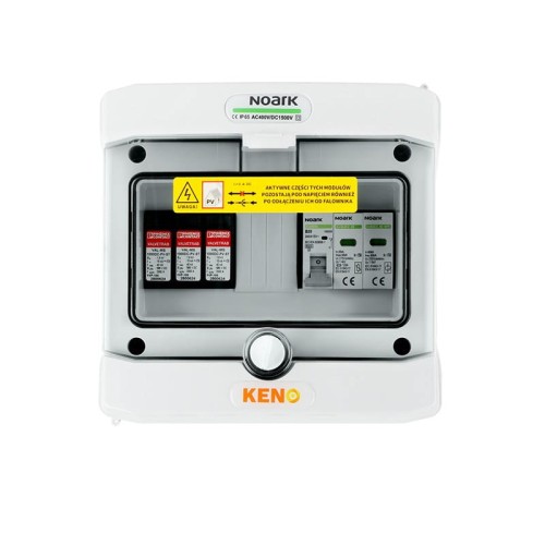 Rozdzielnica przyłączeniowa DC+AC KENO z ogranicznikiem przepięć 1000V typu 2, 1x łańcuch PV, 1x MPPT // ogr. AC typ 2, 20A, 1-F - 1660280