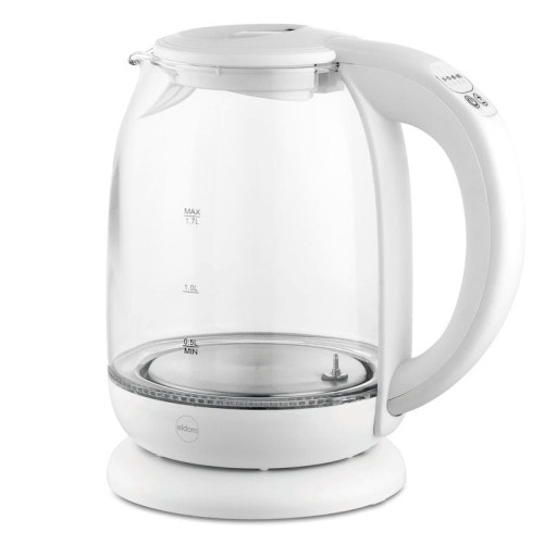 ELDOM CZAJNIK SZKLANY LUMI, POJ. 1,7 L,REG TEMP. WODY, 2200 W,BIAŁY C510B - 996672