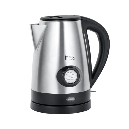 Czajnik elektryczny z wskaźnikiem temperatury wody, TEESA, stal nierdzewna, 2200W, 1,7L - 1895341