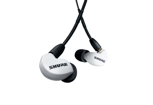 Shure SE215DYWH+UNI-EFS - Słuchawki douszne AONIC215 z pojedynczym przetwornikiem i kablem 3.5mm (białe) - 2025697
