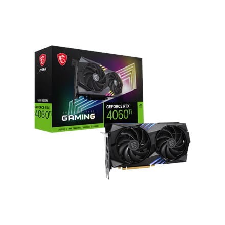 MSI GeForce RTX 4060 Ti GAMING 16G | NVIDIA | 16 GB | GeForce RTX 4060 Ti | Pamięć GDDR6 | Ilość portów HDMI 1 | PCI Express Gen 4 x16 | Taktowanie pamięci 2550 MHz - 2031099