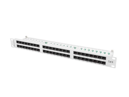 Patch panel Lanberg PPU6-1048-S 48 port 1U kat.6 szary - 694422