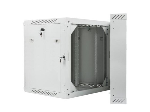Szafa instalacyjna Rack dwusekcyjna wisząca 19" 12U 600x600 szara Lanberg (flat pack) - 695024