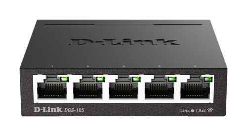 Switch niezarządzalny D-Link 5-portowy DGS-105 Metal Box 10/100/1000Gigabit - 1912785