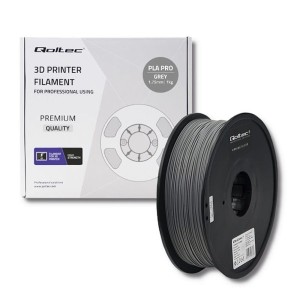 Filament Qoltec do druku 3D | PLA PRO | 1,75mm | 1kg | Grey