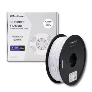 Filament Qoltec do druku 3D | PLA PRO | 1,75mm | 1kg | Cold white