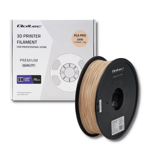 Filament Qoltec do druku 3D | PLA PRO | 1,75mm | 1kg | Skin - 2007303