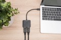 Hub/Koncentrator DIGITUS 2-portowy USB Typ C/2x DisplayPort 4K/60Hz HDR HDCP 2.2 MST - 2007381