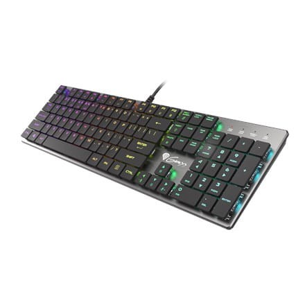 Klawiatura przewodowa Genesis Thor 420 Gaming Outemu Blue podświetlenie RGB srebrna - 2007431