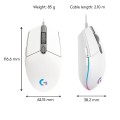 LOGITECH G203 LIGHTSYNC Gaming Mouse White - 1923639