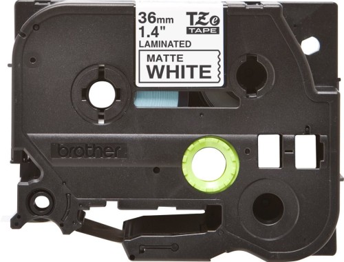 TZE-M261 LAMINATED TAPE/36MM 8M WHITE MATT/BLACK - 2032115