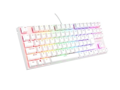 KLAWIATURA DLA GRACZY GENESIS THOR 303 TKL US BIAŁA RGB MECHANICZNA SILENT SWITCH HOT SWAP - 2034811