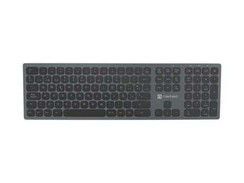 KLAWIATURA NATEC DOLPHIN ES BEZPRZEWODOWA BLUETOOTH + 2.4GHZ X-SCISSORS ALUMINIUM SLIM - 2034818