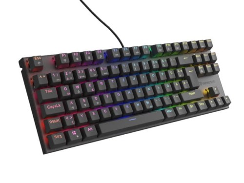 KLAWIATURA DLA GRACZY GENESIS THOR 303 TKL DE PODŚWIETLENIE RGB MECHANICZNA BROWN CZARNA HOT SWAP - 2034825