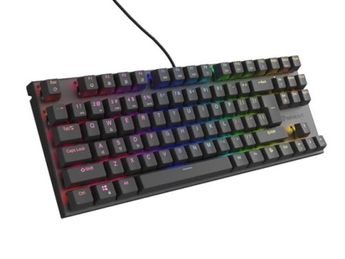 KLAWIATURA DLA GRACZY GENESIS THOR 303 TKL US PODŚWIETLENIE RGB MECHANICZNA BROWN CZARNA HOT SWAP - 2034826
