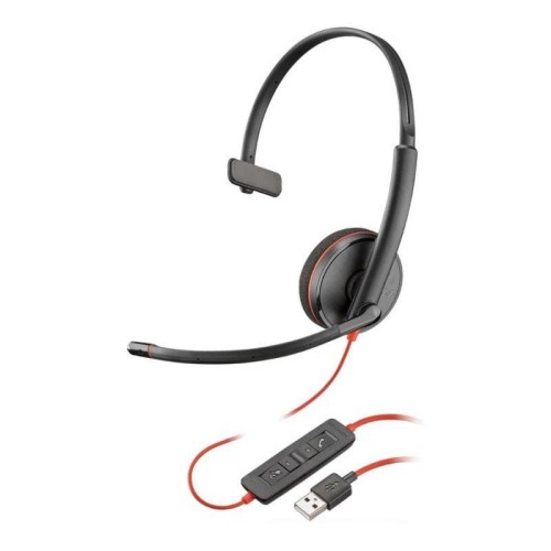 Słuchawki z mikrofonem Poly Blackwire 3210 Monaural USB-A Headset (Bulk) - 2034979