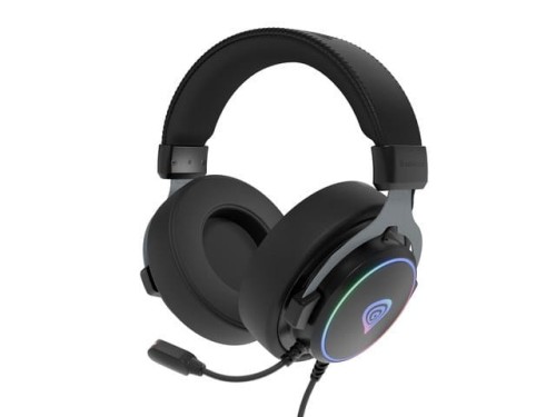 SŁUCHAWKI NAUSZNE GENESIS NEON 764 RGB Z MIKROFONEM PODŚWIETLENIE CZARNE USB - 2035007