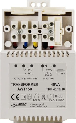 TRANSFORMATOR Pulsar AWT150 40VA/16V/18V TRP - 2035271