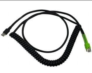 CABLE - SHIELDED USB: SERIES A, 12', COILED, BC1.2 (HIGH CURRENT), -30C - 2036152