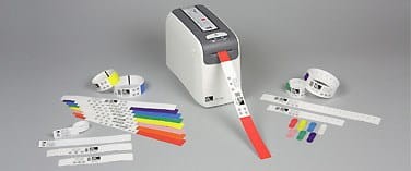 Wristband, Polypropylene, 1x11in (25.4x279.4mm); Direct thermal, Z-Band Direct, Adhesive closure, Cartridge, 200/roll, 6/box, Red - 2036177