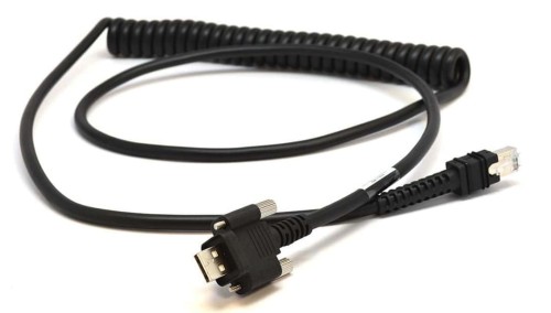 CABLE - SHIELDED USB: SERIES A LOCKING CONNECTOR FOR VC70, 12', COILED, -30C - 2036181