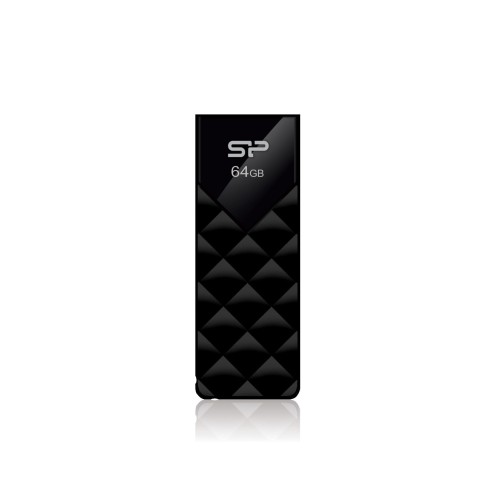 Pendrive Silicon Power 64GB 2.0 Ultima U03 Diamond Cut Black - 1064085