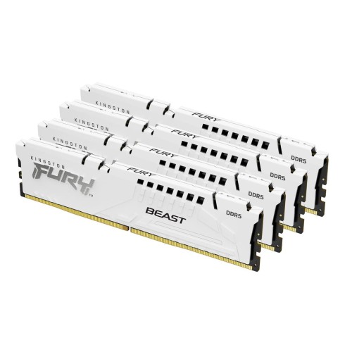Pamięć DDR5 Kingston FURY Beast 128GB (4x32GB) 5600MHz CL40 1,25V White XMP - 1759472