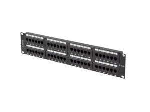 Patch panel Lanberg PPU5-2048-B 48 port 2U 19" kat.5e czarny
