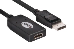 Adapter Club3D CAC-1001 DISPLAY PORT 1.1 MALE TO HDMI 1.3 FEMALE PASSIVE ADAPTER